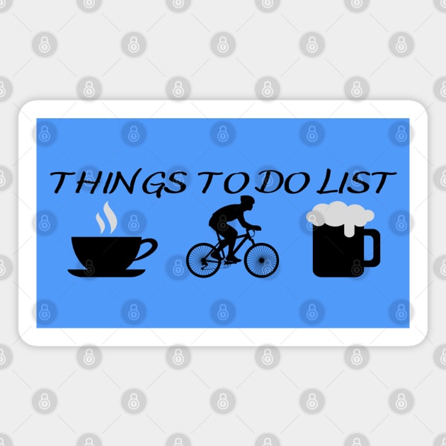 Things To Do List - Bicyclist Magnet by Owl Canvas